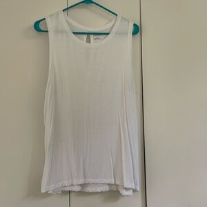 White high neck tank top